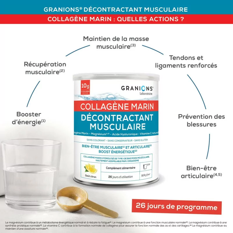 GRANIONS Décontractant musculaire Collagène marin