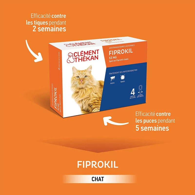 Pipettes Fiprokil – Protection antiparasitaire pour chats