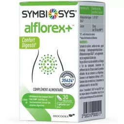 SYMBIOSYS - Alflorex + 30 gélules - Confort Digestif - Probiotiques - Souches Microbiotiques Parapharmelle