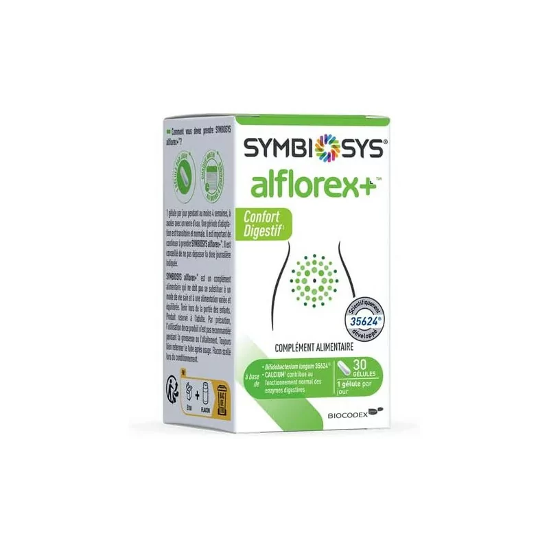 Complément alimentaire Symbiosys Alflorex probiotiques 30 capsules