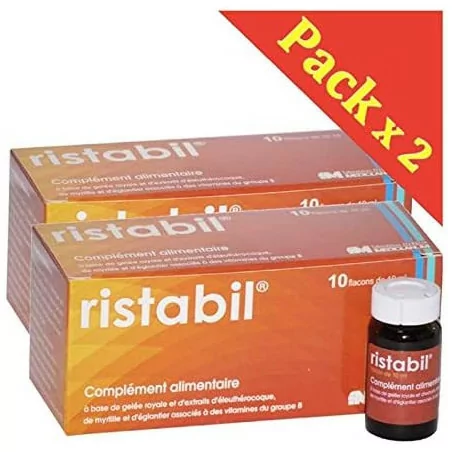 Ristabil solution buvable - Anti-fatigue et reconstituant naturel - Lot de 2 Boites