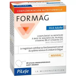 Complément alimentaire magnésium marin Pileje Formag 20 sticks