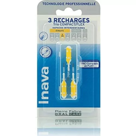 Inava Trio Brossettes 3 Recharges pour Trio Compact/Flex - ISO2 1 mm