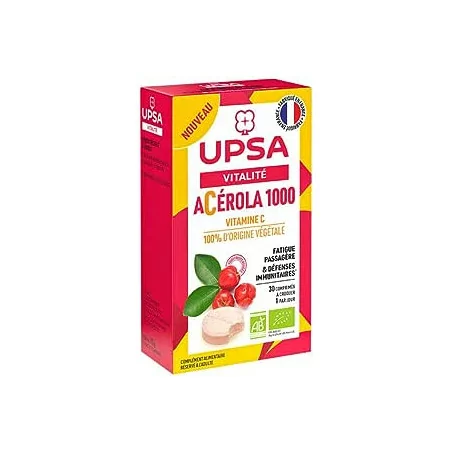 UPSA Acérola 1000 Bio 30 Comprimés à Croquer