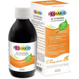 PEDIAKID-Complément Alimentaire Naturel Pediakid 22 Vitamines et Oligo-Éléments -Formule Exclusive au Sirop d'Agave - 250 ml