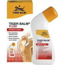 Baume du Tigre Fluide - Détend et Apaise - Parfum Menthol, Pénètre Rapidement et Sans Coller 90 ml