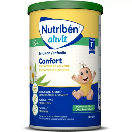 Nutribén - Infusion Alivit Confort Tisane pour le sommeil bebe - Infusion bebe souffrant de troubles digestifs 150g