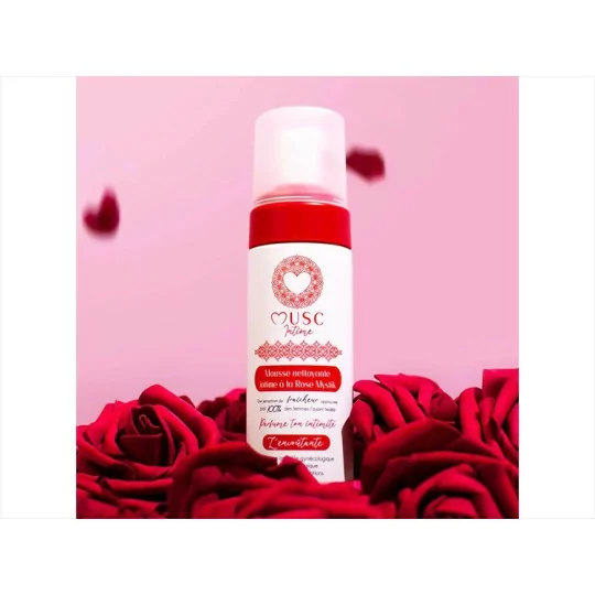 Musc Intime mousse nettoyante hygiène intime rose mystik
