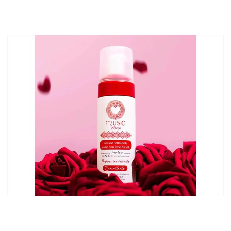 Musc Intime mousse nettoyante hygiène intime rose mystik