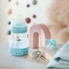 MAM Lot de 2 Biberons Easy Start anti-colique 0+ mois Aqua 2 x 160 ml