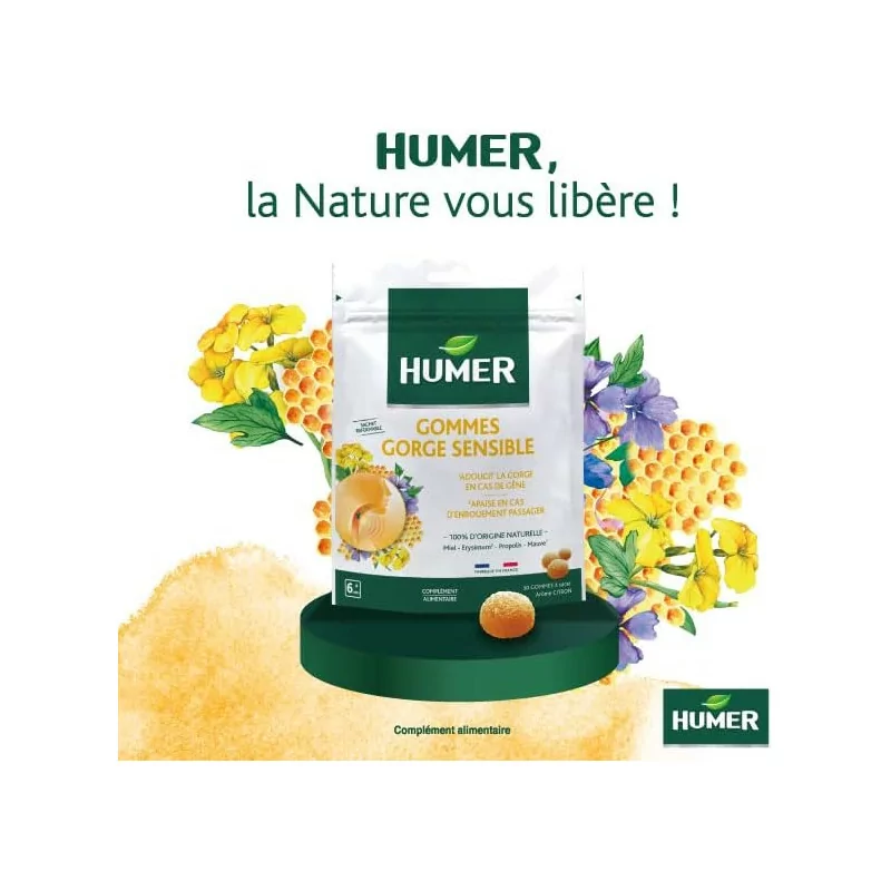 humer gommes gorge sensible citron adoucit apaisant parapharmelle