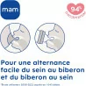 MAM - Biberon Easy Start Anti-Colique 2+ mois débit moyen 260 ml Sable Biberon pour réduire les coliques et l'inconfort de bébé