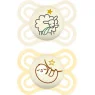 lot 2 sucettes mam perfect nuit bébé 2-6 mois parapharmelle