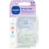 MAM - Sucette Perfect Nuit 2-6 mois (2 pièces) coloris aléatoire – Tétine pour nourrisson phosphorescente en silicone