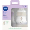 MAM Lot de 2 biberons Easy Start Anti-Colique 0+ mois débit lent (2 x 160 ml) Lilas + Sable