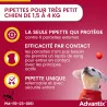 Advantix Très Petit Chien entre 1,5 et 4 kg – Pipettes pour chien contre 6 parasites