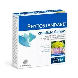 Phytostandard Rhodiole Safran boîte, complément naturel anti-stress et énergie, Parapharmelle