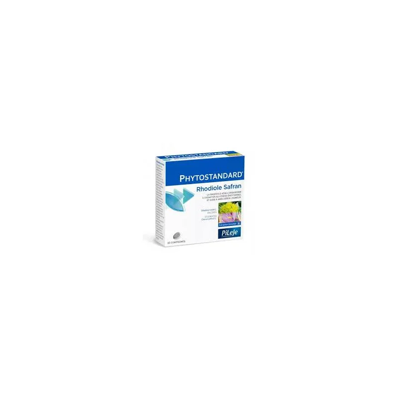 Phytostandard Rhodiole Safran boîte, complément naturel anti-stress et énergie, Parapharmelle