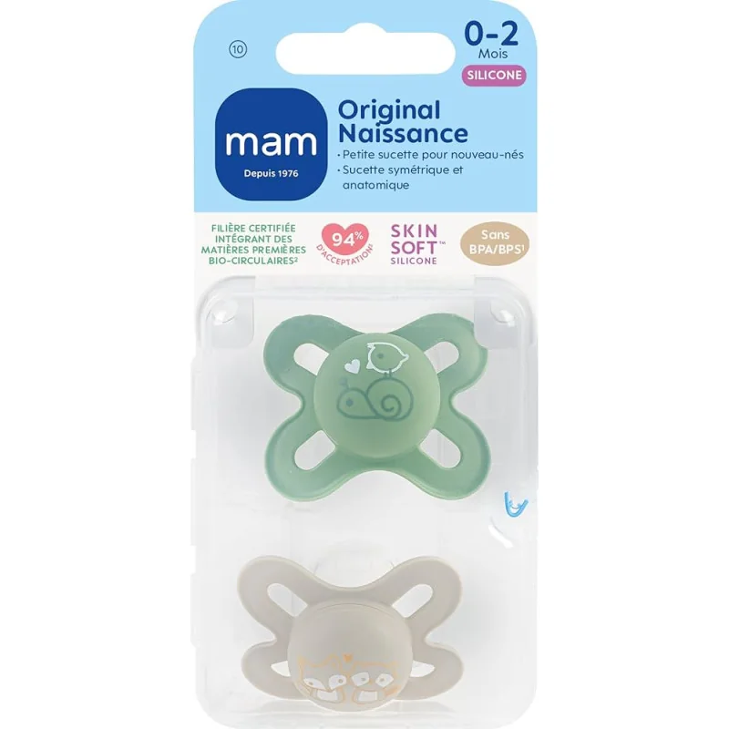 mam sucette naissance 0-2 mois silicone nouveau-né