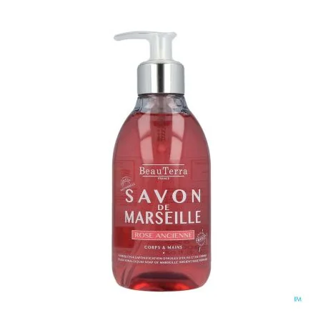 beauterra savon liquide de marseille rose ancienne 300ml