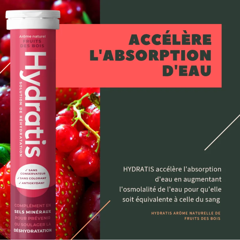 hydratis pastilles effervescentes fruits des bois hydratation parapharmelle