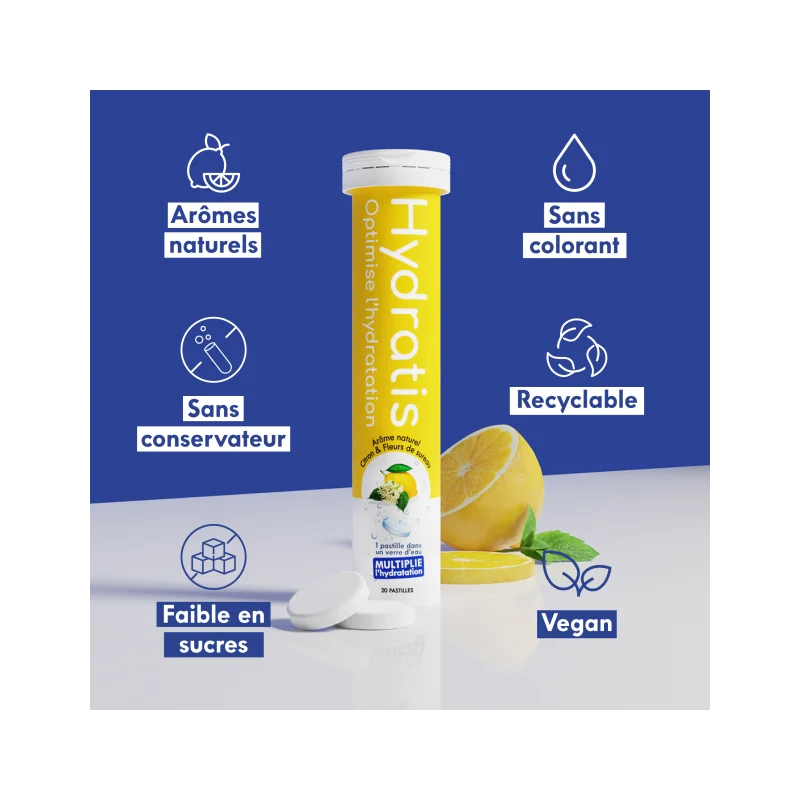 Hydratis Citron Pastille Effervescente Parapharmelle