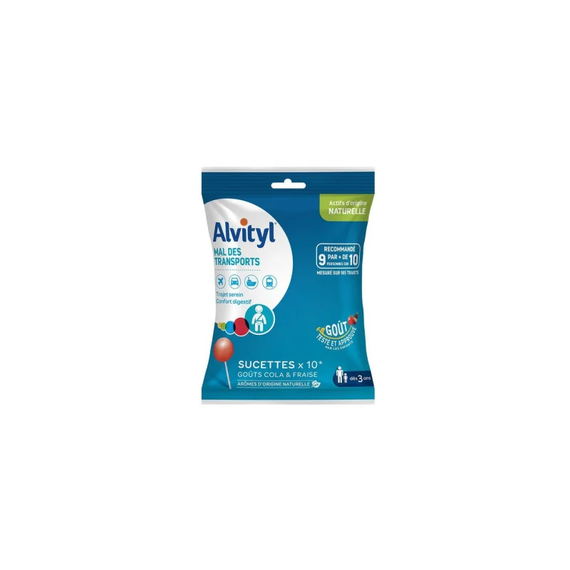 Alvityl Mal Des Transports sucrettes goût cola et fraise – boîte de 10 parapharmelle