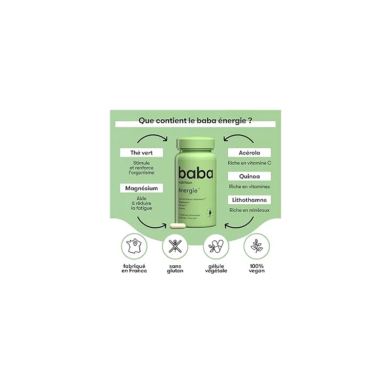 complément tonus énergie baba nutrition parapharmelle