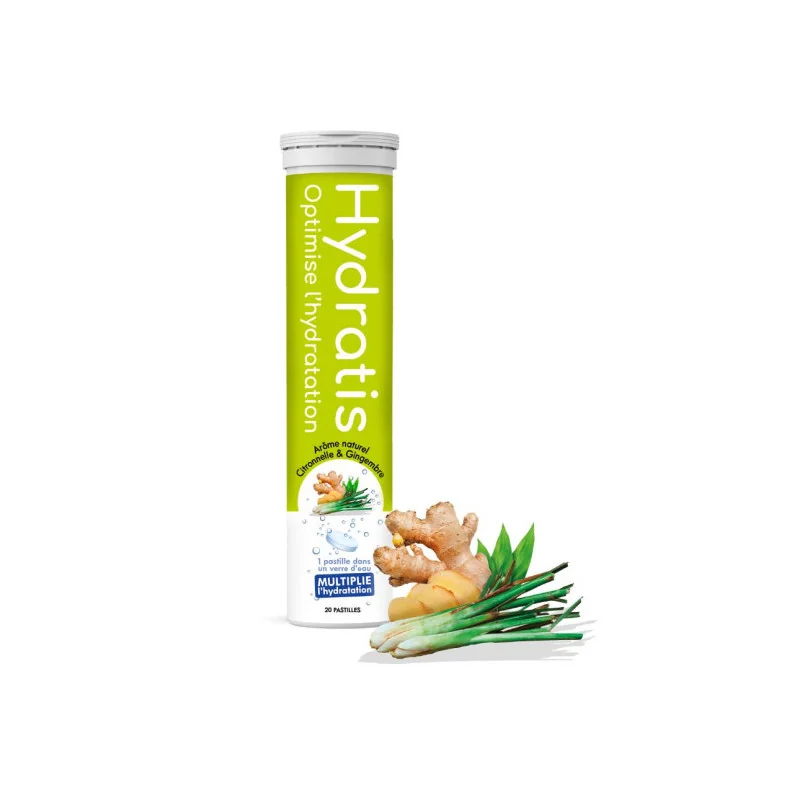 hydratis pastille effervescente citronnelle gingembre parapharmelle