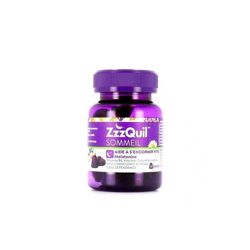 ZzzQuil Sommeil Gommes boîte de 30 complément alimentaire sommeil Parapharmelle
