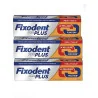 Lot de 3 tubes Fixodent Pro Duo Action fixation prothèses dentaires Parapharmelle
