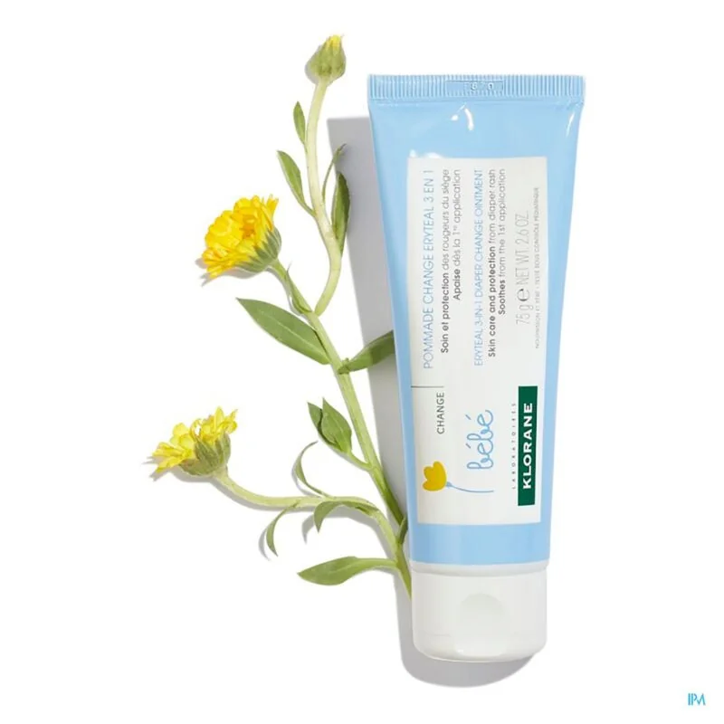 Klorane Bébé Éryteal Pommade 75g – Soin Apaisant et Protecteur