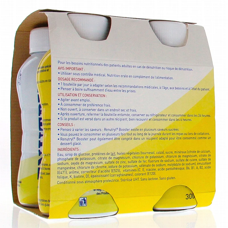 Renutryl Booster mélange protéines saveur fraise 300ml parapharmacie en ligne Parapharmelle