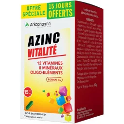 Azinc Vitalité XL 150 gélules compléments énergie