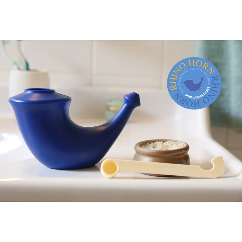 Rhino Horn bleu laveur de nez lavage nasal naturel