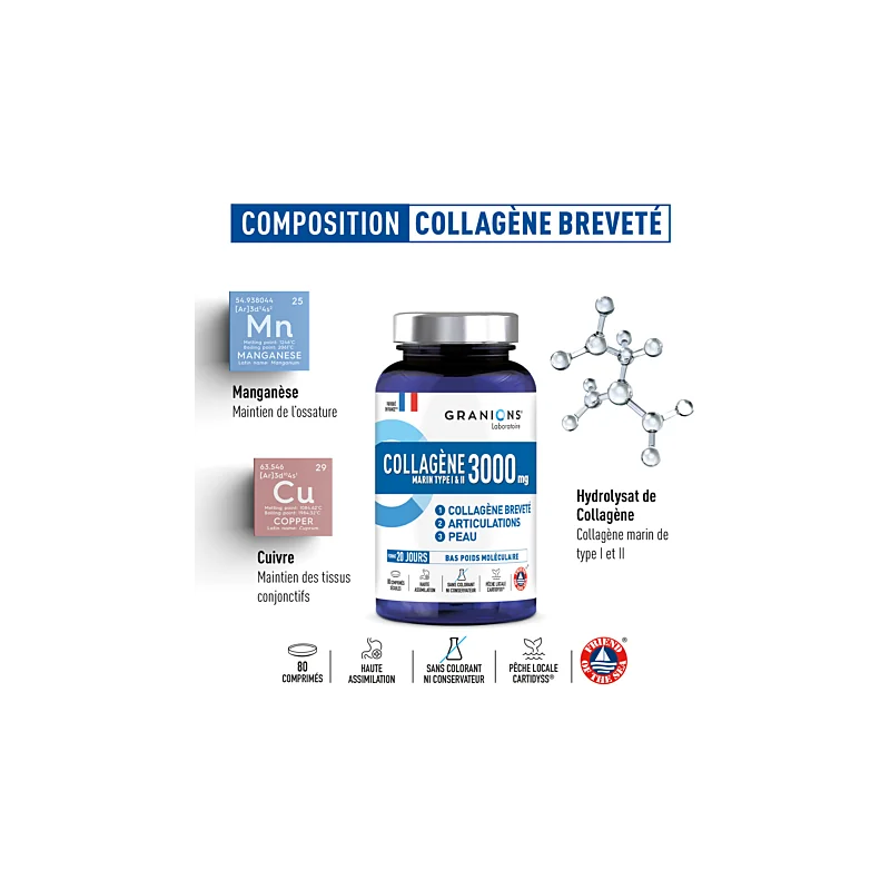 Collagene type 1 2 granions confort articulaire