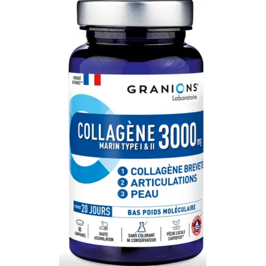 Granions collagene type I et II comprimés 80
